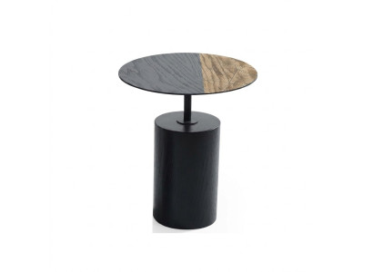 Side Round Table Coffee Table Design Wood Black Living Room Table
