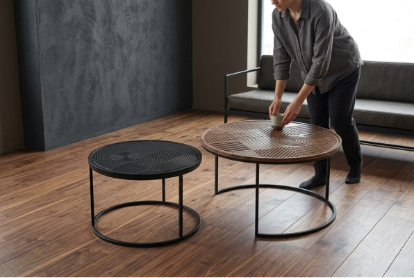 Modern tables designer luxury side table new coffee tables table 2 pcs. Brown