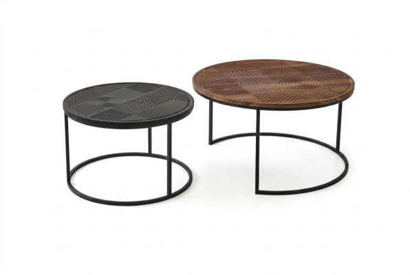 Modern tables designer luxury side table new coffee tables table 2 pcs. Brown