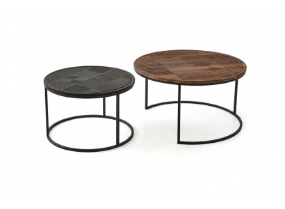 Modern tables designer luxury side table new coffee tables table 2 pcs. Brown
