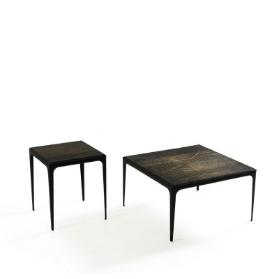 Luxury Square Coffee Table Furniture Living Room Black