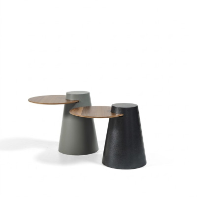 Set of 2 Coffee Tables Side Tables Designer Round Glass Tables