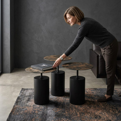 Luxurious designer set of 3 coffee tables for the living room