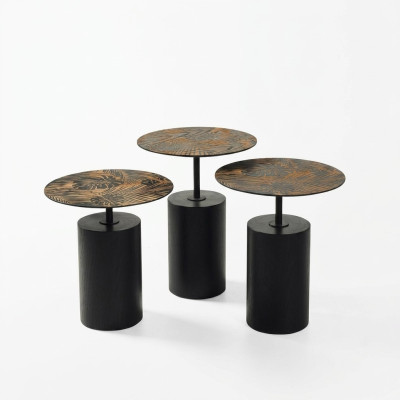 Luxurious designer set of 3 coffee tables for the living room
