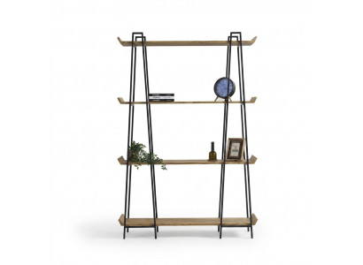 Stylish and functional wooden bookshelf for the living room