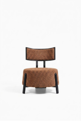 Luxurious designer chair with comfortable premium fabric upholstery