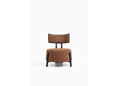 Luxurious designer chair with comfortable premium fabric upholstery