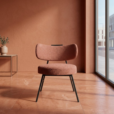 Luxurious modern brown dining chair in Italian design