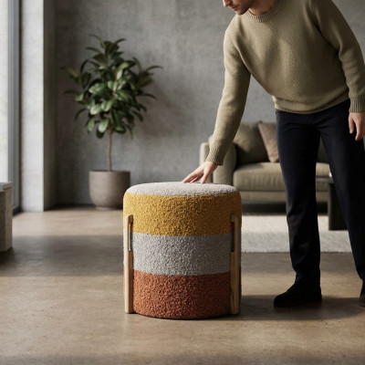 Stool Footstool Ottoman Seat Pouf Living Room Designer