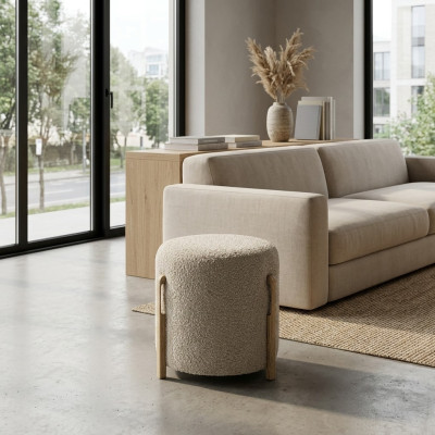 Stool Round Pouf Footstool Stool Upholstered Stool Seat Stool Stool