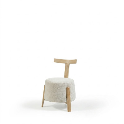Chair dining room upholstered chair lounge white textile seat armchair wood new