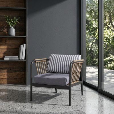 Armchair Design Luxurious 2-Seater Gray Fabric Two-Seater Luxurious Upholstered Furniture Design