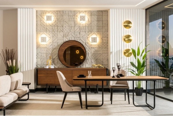 Dining table with 4 chairs dining room set dining set modern sideboard suite