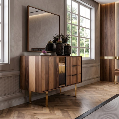 Luxurious dresser with mirror for bedroom in modern style