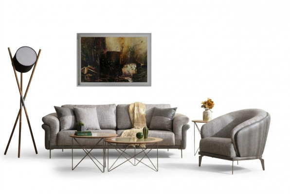 Sofa set 3+1 seater upholstered suite sofas armchair luxury 2x coffee table set