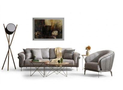 Sofa set 3+1 seater upholstered suite sofas armchair luxury 2x coffee table set