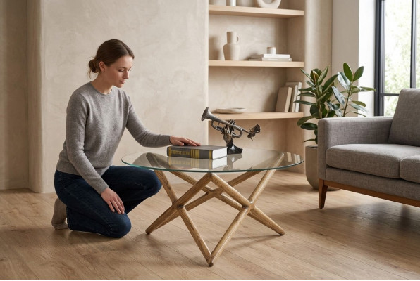 Coffee table furniture luxury side table wood modern living room design