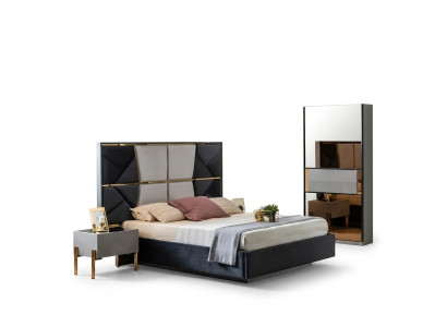 Luxury bedroom bed double beds design wooden furniture bed frame new