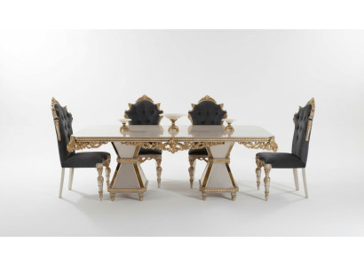 French dining suite sofa 4x chairs dining room suite furniture 5-piece set