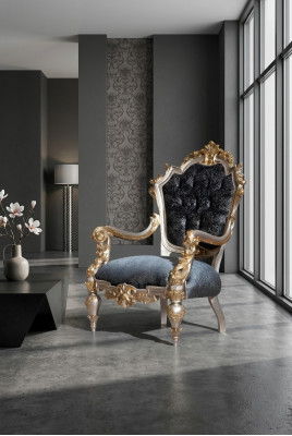 Luxurious armchair luxury upholstery textile single-seater upholstered seat single-seater living room