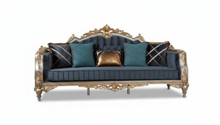 Designer 3-seater sofa in classic style for the living room
