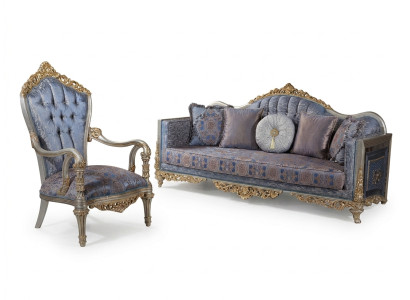 Baroque Sofa Chesterfield 3+1 Seater Coffee Table Sofa Set Furniture Upholstery