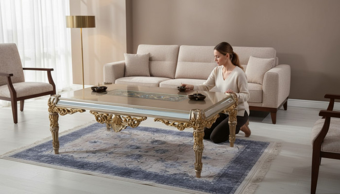 Classic coffee table, side table, wood living room table, furniture wood tables