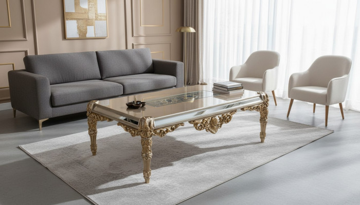 Classic coffee table, side table, wood living room table, furniture wood tables