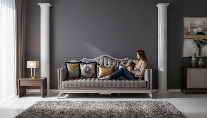 Sofa 3-seater couches sofas three-seater textile luxury couch upholstery baroque