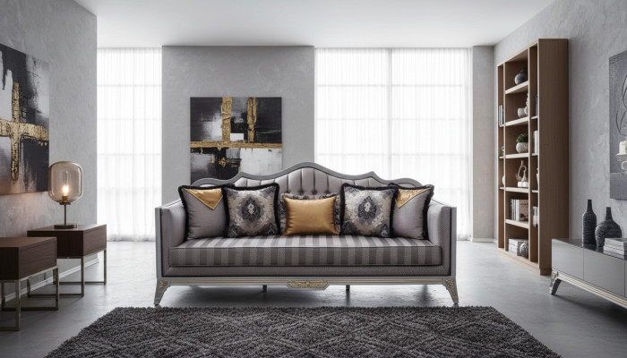 Sofa 3-seater couches sofas three-seater textile luxury couch upholstery baroque