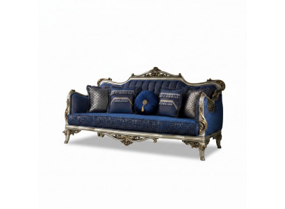Exquisite classic sofa for the living room with golden patterns