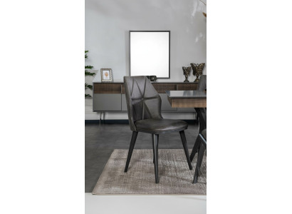 Gray Chair Designer Dining Chairs Seat Chair Armchair Textile Wood