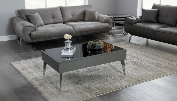 Coffee table living room wood luxury furniture modern color grey new