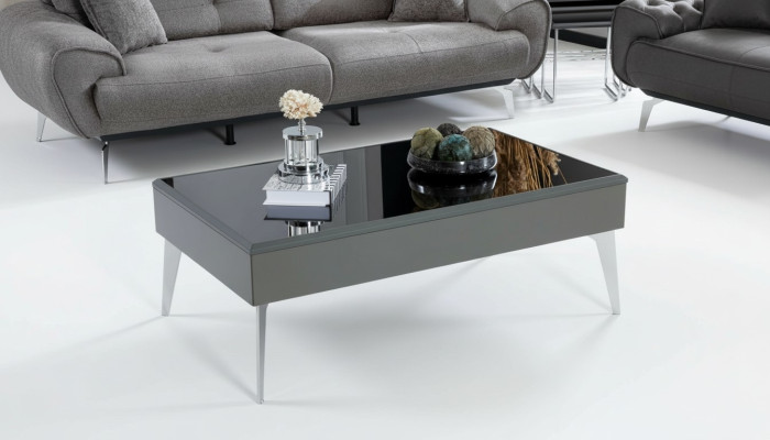 Coffee table living room wood luxury furniture modern color grey new