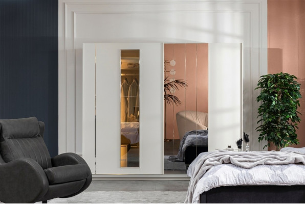 Wardrobe Luxury Cabinets Closet Wood Furniture Bedroom 250cm