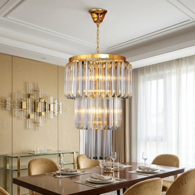 Chandelier Ceiling Design Luxury Crystal Gold Living Room Style Modern
