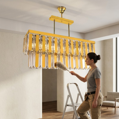 Chandelier Ceiling Light Designer Lamp Lighting Living Room Gold