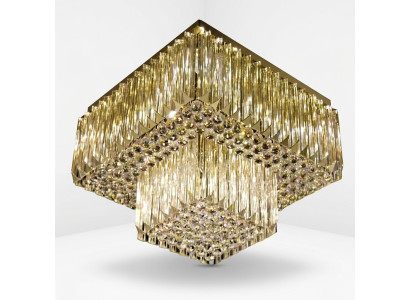 Chandelier ceiling lamp living room gold luxury lighting crystal