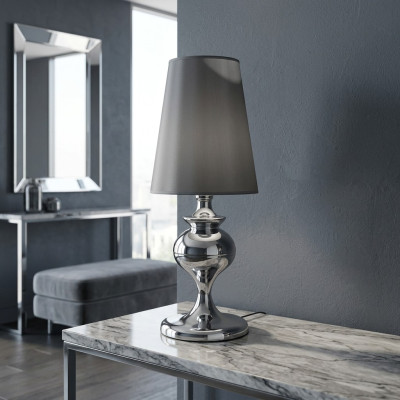 Table lamp reading lamp light bedside lamp grey metal living room
