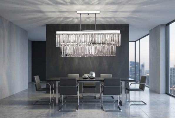 Chandelier ceiling light style modern living room new gray