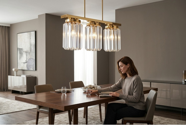 Modern Large Crystal Gold Chandelier Ceiling Hanging Light for Living Room