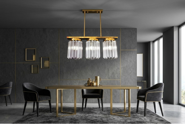 Modern Large Crystal Gold Chandelier Ceiling Hanging Light for Living Room