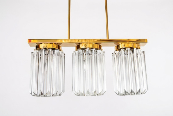Modern Large Crystal Gold Chandelier Ceiling Hanging Light for Living Room