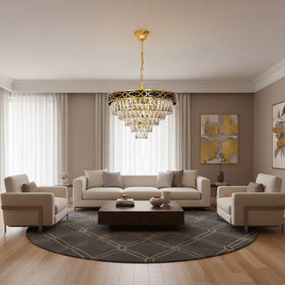 Chandelier Living Room Ceiling Light Pendant Crystal Lamp New