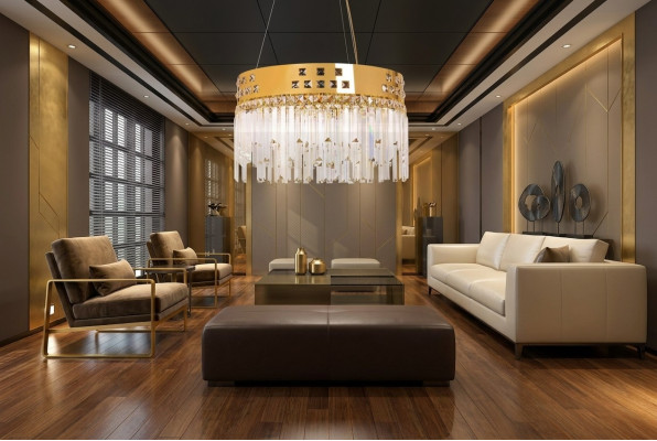 Beautiful Brass-Crystal Chandeliers new Living Room Luxury gold