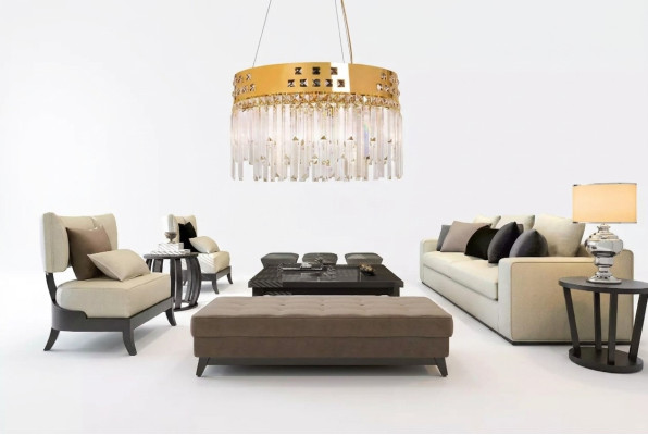 Beautiful Brass-Crystal Chandeliers new Living Room Luxury gold
