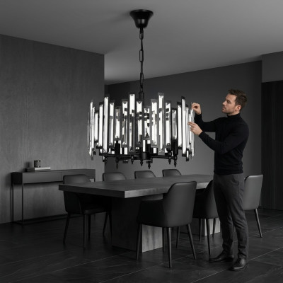 Designer lamps silver chandelier lamp modern light round lights