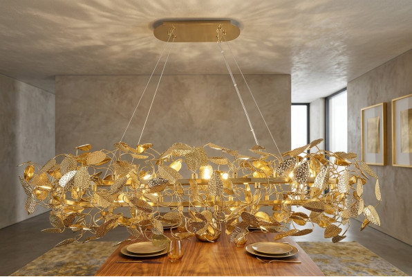 Ceiling lamp gold living room hanging lamp ceiling lamp material bronze