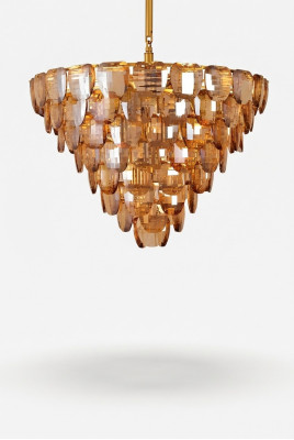 Chandelier classic lamp living room gold-colored crystal ceiling light