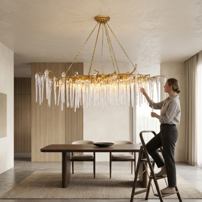 Ceiling lamp glass ceiling light living room lamp light tropics crystal